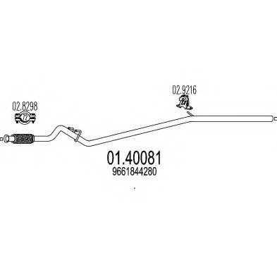 MTS 01.40081 Exhaust Pipe